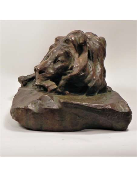 Sculpture en bronze patiné+de Josuë DUPON, vers 1908-Bozaart