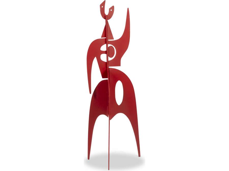 Sculpture en métal+ modèle "Jouve". Art contemporain