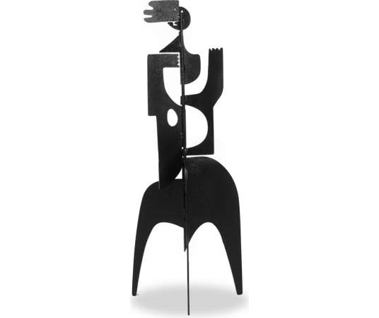 Metal sculpture entitled "The Kiss", Contemporary design