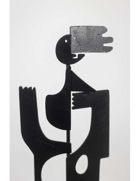 Metal sculpture entitled "The Kiss", Contemporary design-Bozaart