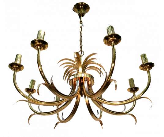 Metal chandelier "Pineapple" model from the 70s