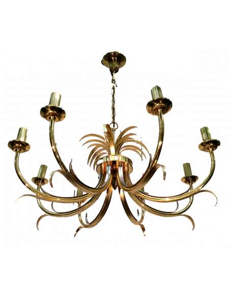 Metal chandelier "Pineapple" model from the 70s-Bozaart