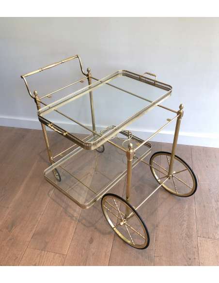 Rolling brass table. Contemporary design-Bozaart