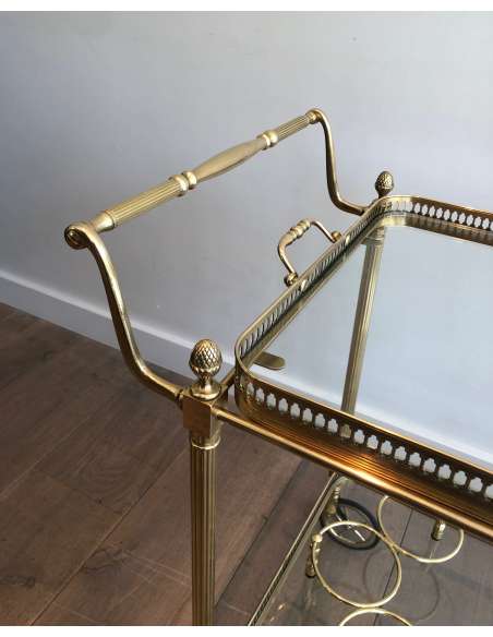 Rolling brass table. Contemporary design-Bozaart