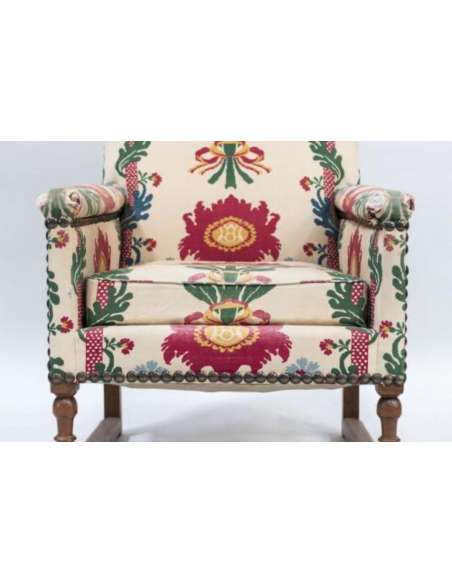 Quatre fauteuils de style Louis XIV du 20éme siècle-Bozaart