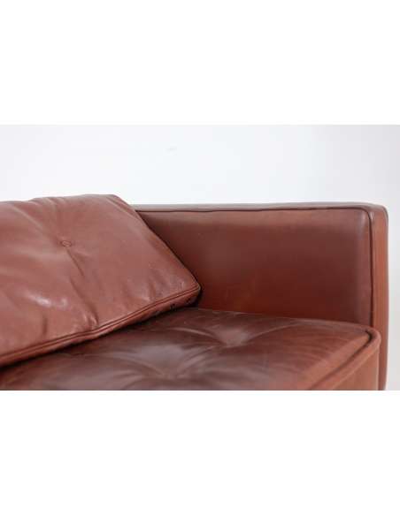 Vintage leather sofa by Christian Duc "Orwell" model-Bozaart