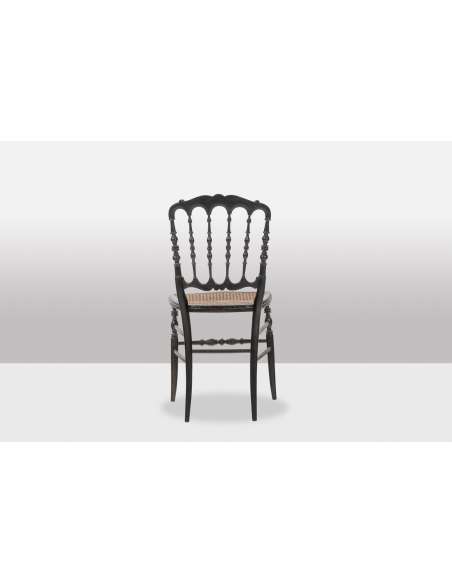 Napoleon period wooden caned chair-Bozaart