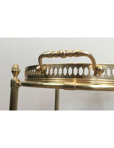 Maison Bagués, Oval brass rolling table from the 40s-Bozaart
