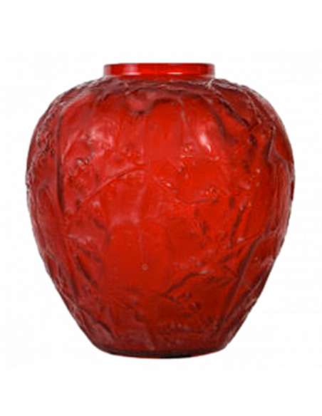René Lalique, Vase en verre "perruches" de style art déco des années 20-Bozaart