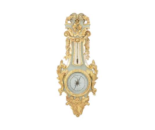 Cicery, 18th century gilded wood barometer