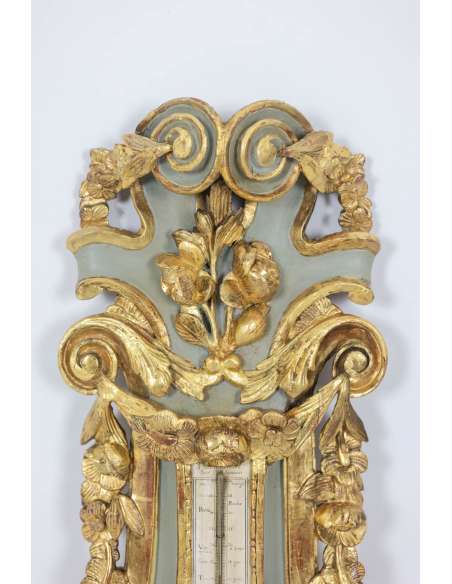 Cicery, Baromètre en bois doré du 18ème siècle-Bozaart