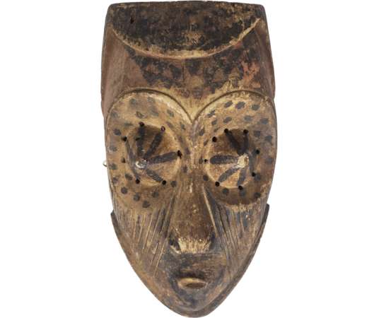 20th century "Kuba Babuka" African wooden mask