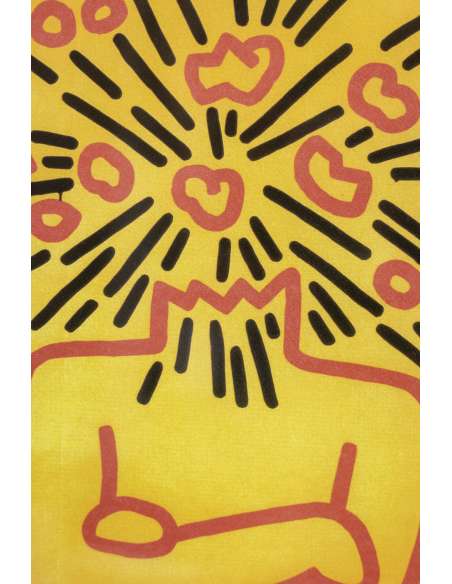 Sérigraphie de Keith Haring. Art contemporain de 1990-Bozaart
