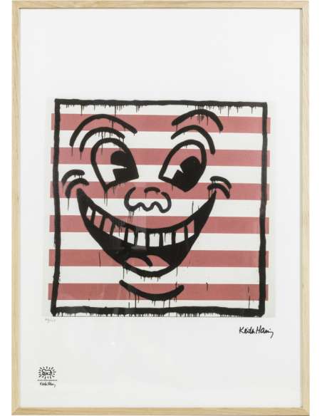 Silkscreen print by Keith Haring. Contemporary art from the 90s-Bozaart