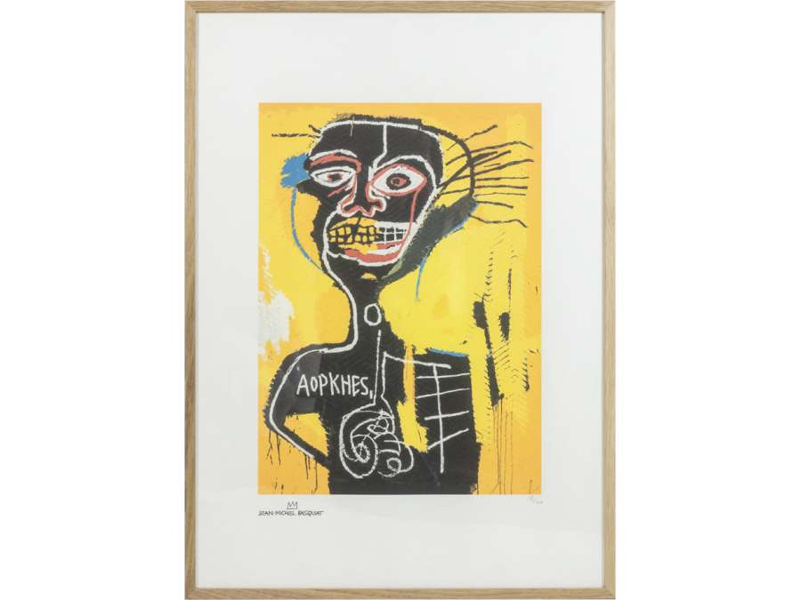 Sérigraphie de Jean-Michel Basquiat,+Art contemporain des années 90