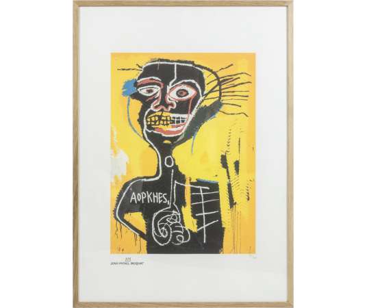 Silkscreen print by Jean-Michel Basquiat, Contemporary art from the 90s