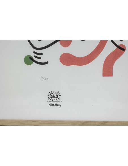 Sérigraphie de Keith Haring, Art contemporain. Année 90-Bozaart
