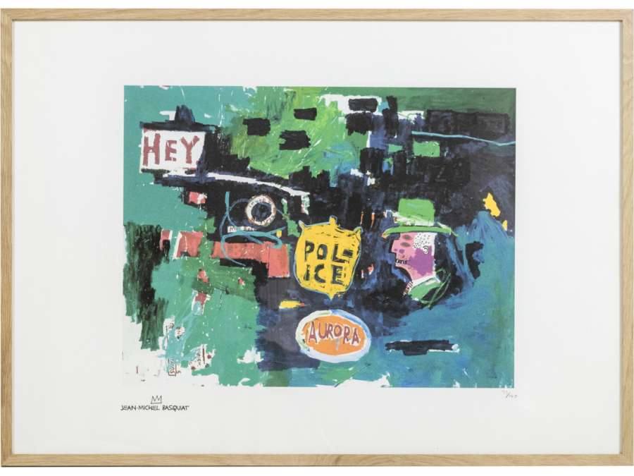 Sérigraphie de Jean-Michel Basquiat,+ Art contemporain de 1990