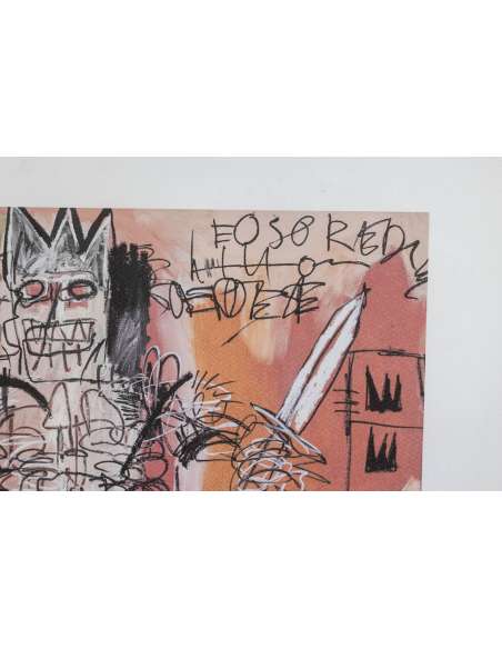 Silkscreen print by Jean-Michel Basquiat, Contemporary art from the 90s-Bozaart