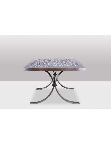 70s metal design table-Bozaart