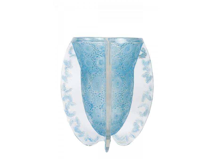 Vase Art déco en verre, +René Lalique des années 30