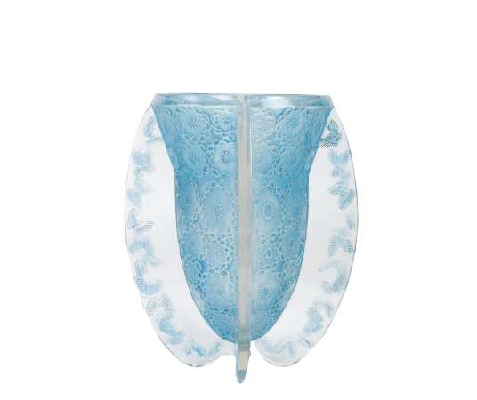 Vase Art déco en verre, René Lalique des années 30