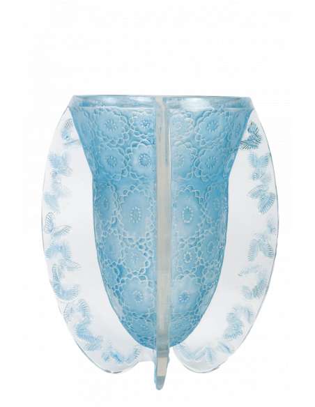 Vase Art déco en verre, René Lalique des années 30-Bozaart