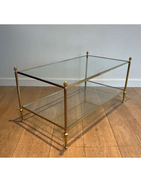 Table design de style néoclassique en laiton, année 40-Bozaart