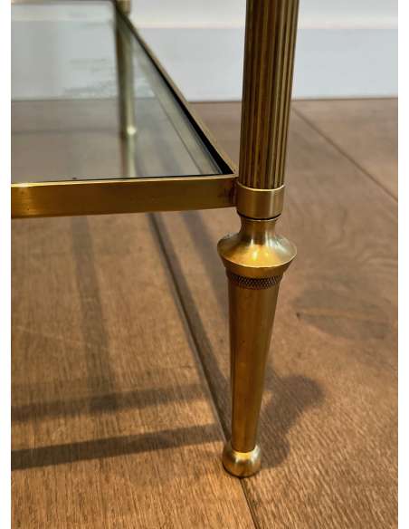 Table design de style néoclassique en laiton, année 40-Bozaart