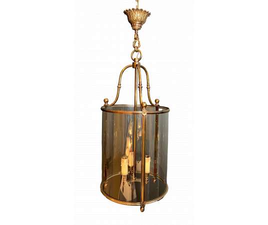 Neoclassical brass lantern from the 1970s