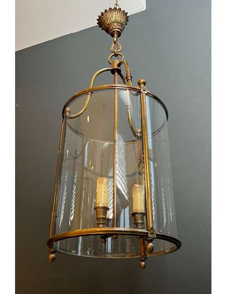 Lanterne de style néoclassique en laiton des années 70-Bozaart