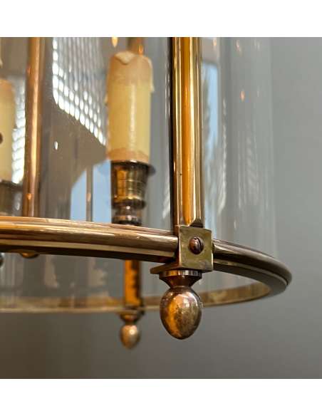 Neoclassical brass lantern from the 1970s-Bozaart