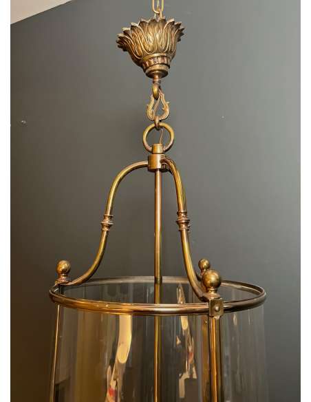 Neoclassical brass lantern from the 1970s-Bozaart