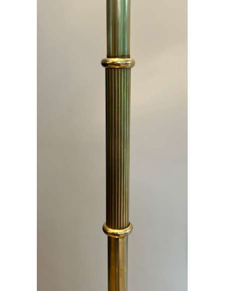 Lampadaire de style néoclassique en bronze des années 40-Bozaart