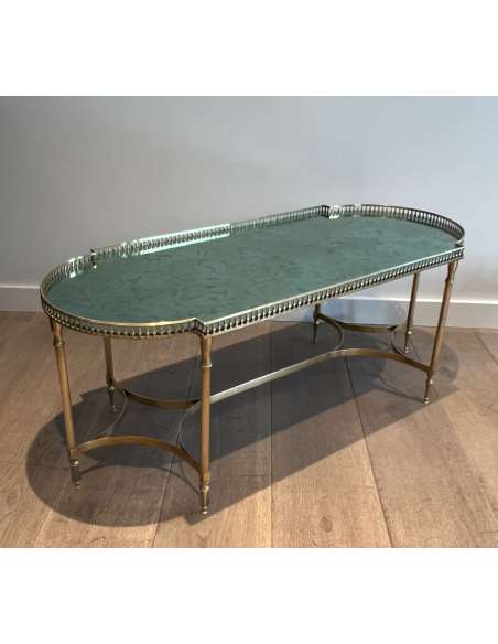 Table basse en laiton de style néoclassique des années 40-Bozaart