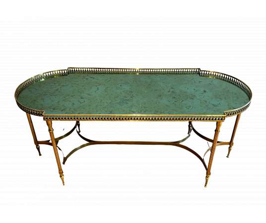 Neoclassical brass coffee table from the 1940s