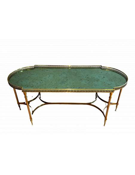 Neoclassical brass coffee table from the 1940s-Bozaart
