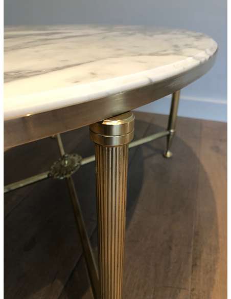 Table basse en laiton de style néoclassique, Année 40-Bozaart
