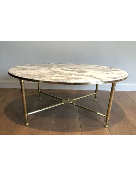 Neoclassical brass coffee table, Year 40-Bozaart
