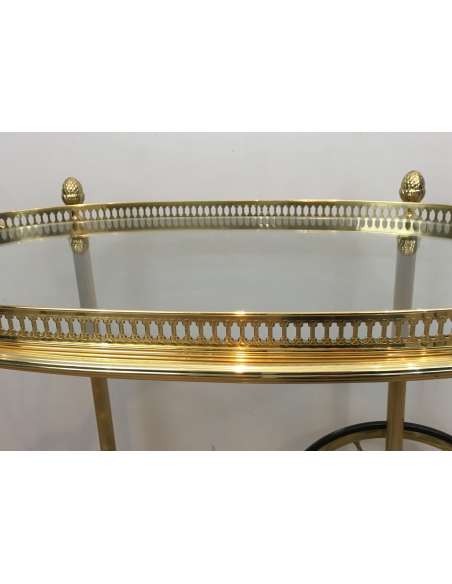 Modern brass rolling table from the 40s-Bozaart