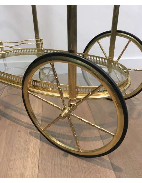 Modern brass rolling table from the 40s-Bozaart
