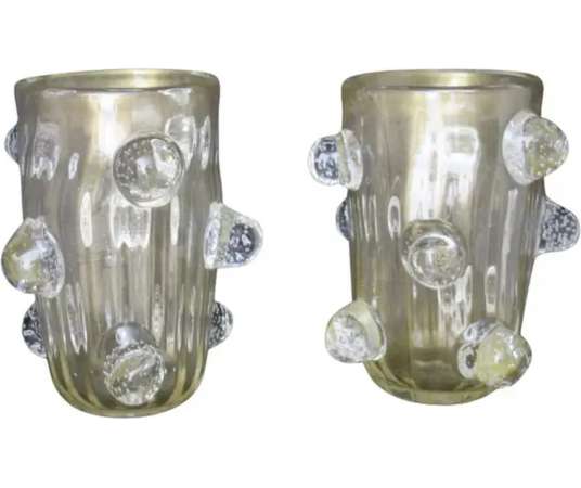 Large Murano glass vases from the 80s