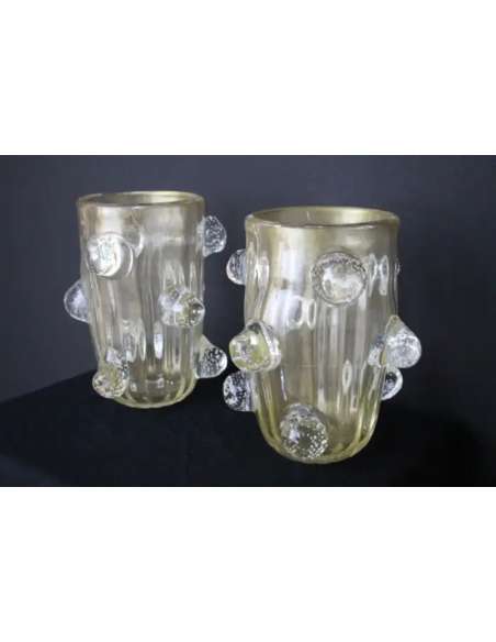 Large Murano glass vases from the 80s-Bozaart