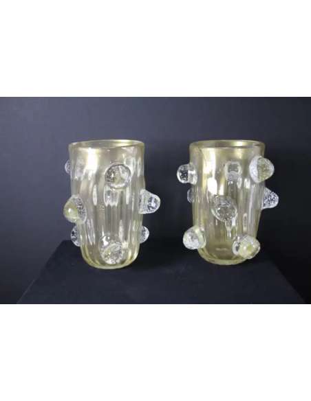 Large Murano glass vases from the 80s-Bozaart