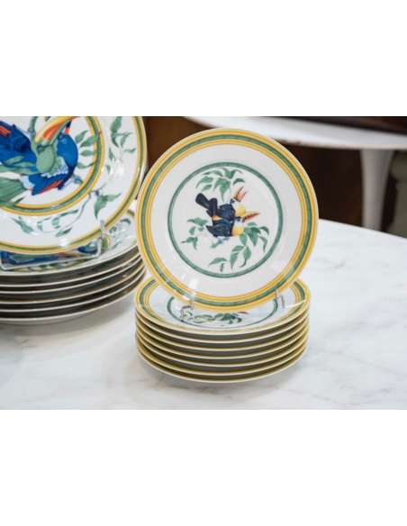 20th century ‘Toucans’ porcelain service-Bozaart