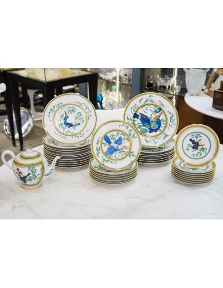 20th century ‘Toucans’ porcelain service-Bozaart