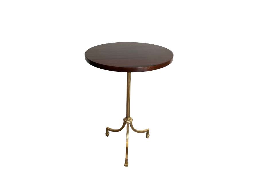 Neoclassical brass pedestal table, Year 40