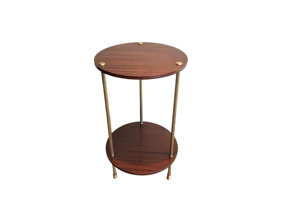 Design brass pedestal table from the 40s