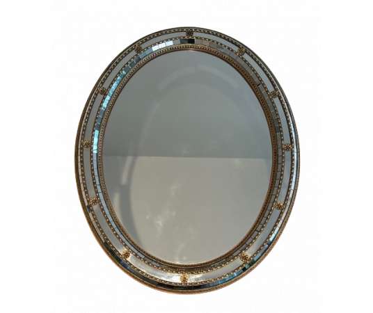 Vintage brass mirror from the 70s