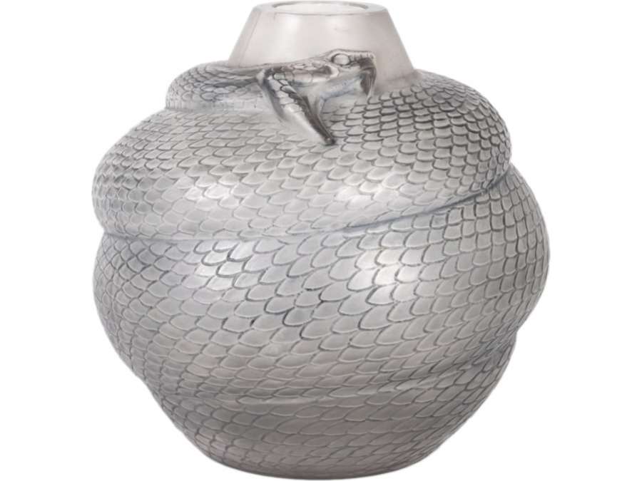 Art deco snake glass vase